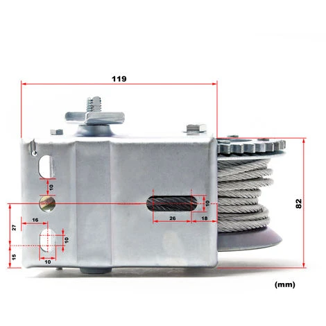 WILTEC Handseilwinde Bis 350kg 10m Drahtseil 3,2:1 Seilwinde Greifzug Handseilzug Forstseilwinde 6 WILTEC Handseilwinde Bis 350kg 10m Drahtseil 3,2:1 Seilwinde Greifzug Handseilzug Forstseilwinde – Bild 4
