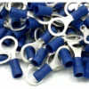 PEPTE 100 Stück Blau Isolierte Crimpringanschlüsse 8,4mm Stecker In Bolzengröße