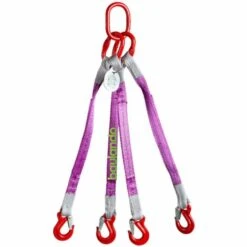 Trizeratop Hebebandgehänge 4 Strang 2100 Kg 4 Meter Ösenhaken Anschlagkette