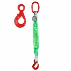 Trizeratop Hebebandgehänge 1 Strang 1000 Kg 4 Meter Selbstschliessender Ösenhaken Anschlagkette