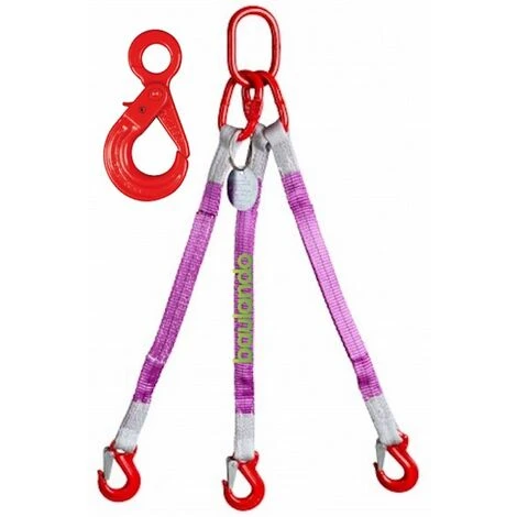 Trizeratop Hebebandgehänge 3 Strang 2100 Kg 1 Meter Selbstschliessender Ösenhaken Anschlagkette 3 Trizeratop Hebebandgehänge 3 Strang 2100 Kg 1 Meter Selbstschliessender Ösenhaken Anschlagkette