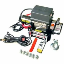 Varan Motors - SC6.0X ELEKTRISCHE SEILWINDE 3300W 12V MAX. 2721KG LÄNGE 20M MOTORSEILWINDE Ø7,2MM - Schwarz