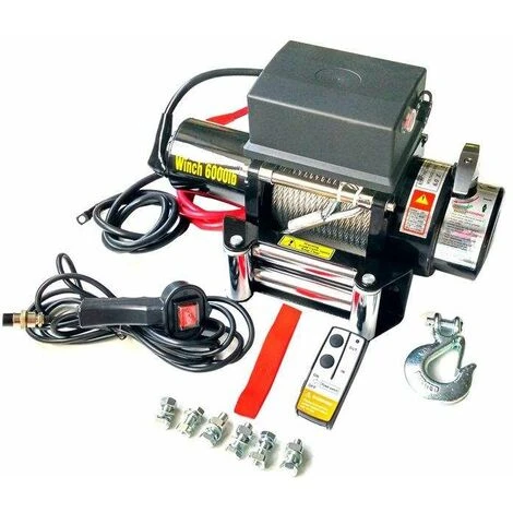 Varan Motors - SC6.0X ELEKTRISCHE SEILWINDE 3300W 12V MAX. 2721KG LÄNGE 20M MOTORSEILWINDE Ø7,2MM - Schwarz 3 Varan Motors - SC6.0X ELEKTRISCHE SEILWINDE 3300W 12V MAX. 2721KG LÄNGE 20M MOTORSEILWINDE Ø7,2MM - Schwarz