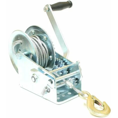 Varan Motors - H2500 TRAILERWINDE HANDWINDE KABELWINDE BOOTSWINDE SEILWINDE 1100/2200KG ANHÄNGER WINDE - Grau 4 Varan Motors - H2500 TRAILERWINDE HANDWINDE KABELWINDE BOOTSWINDE SEILWINDE 1100/2200KG ANHÄNGER WINDE - Grau – Bild 2