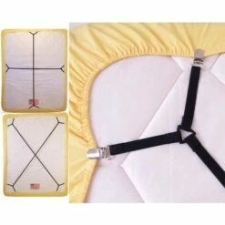 BEARSU Bettlakenriemen Hosenträger Greiferhalterung Verschlussklammern Ein Satz Lange CrissCross Verstellbare Bettlakenmatratzenstreifen -Seilwinden Sales 27613229 5