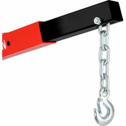 EBERTH Motorkran Werkstattkran Ladekran Mit 2000kg Maximalleistung, Hydraulischer Kran Für Die Werkstatt Mit 4-fach Verstellbarem Kranausleger 1050-1590mm, Einfach Klappbar, 6 Robuste Lenkrollen -Seilwinden Sales 2796436 4