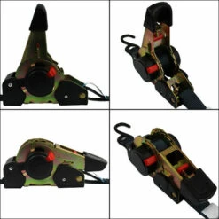 TRUTZHOLM® / BAUMARKTPLUS 4x Automatik Spanngurt Zurrgurt 1,8m X 25mm 320/640 DaN Selbstaufrollend Mit S-Haken -Seilwinden Sales 28014855 5