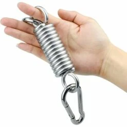 LITZEE 3-teiliger Federhaken, Hängende Stuhlfeder Aus Edelstahl 304, Mit 2 Hochleistungskarabinern, Federhaken -Seilwinden Sales 28932703 3