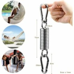 LITZEE 3-teiliger Federhaken, Hängende Stuhlfeder Aus Edelstahl 304, Mit 2 Hochleistungskarabinern, Federhaken -Seilwinden Sales 28932703 5