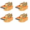 ASUPERMALL Ratschen-Spanngurte 4 Stk. 2 Tonnen 8m×50mm Orange