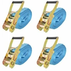 ASUPERMALL Ratschen-Spanngurte 4 Stk. 4 Tonnen 8m×50mm Blau -Seilwinden Sales 29059677 4