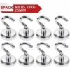 LANGRAY Neodym Magnethaken, Magnete Mit Haken, Magnethaken Anwendung Küche Garage Desktop Magnet Magnetfestigkeit 40 LBS 25mm-8PCS -Seilwinden Sales 29562711 1