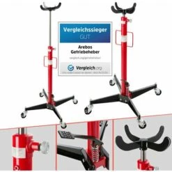 AREBOS Getriebeheber 500 Kg Motorheber Faulenzer Motorblock 0,5 Tonnen Getriebe Heber - Rot