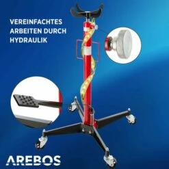 AREBOS Getriebeheber 500 Kg Motorheber Faulenzer Motorblock 0,5 Tonnen Getriebe Heber - Rot -Seilwinden Sales 30091467 3