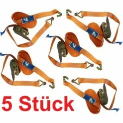 BAUMARKTPLUS 2x Profi Ratschen Spanngurt Spanngurte Zurrgurt 2-tlg 6m 0,8t 0,8to 800kg TÜV/GS ORANGE -Seilwinden Sales 30540172 3