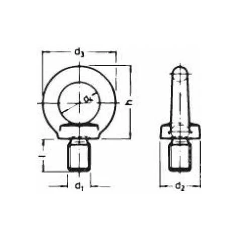 SONSTIGE DIN 580 Ringschrauben M 20, Stahl C15/C15E Verzinkt Farblos 4 SONSTIGE DIN 580 Ringschrauben M 20, Stahl C15/C15E Verzinkt Farblos – Bild 2