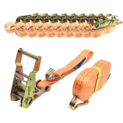 BAUMARKTPLUS 10x Profi Ratschen Spanngurt Spanngurte Zurrgurt 2-tlg 5m 1,5to 1500kg TÜV/GS ORANGE