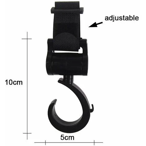 Betterlife Kinderwagenhaken, 2PCS Kinderwagen-Hängetaschenhaken, Geeignet Für Universal-Kinderwagen-Kinderwagenclip-Zubehör (2 Stück) - 4 Betterlife Kinderwagenhaken, 2PCS Kinderwagen-Hängetaschenhaken, Geeignet Für Universal-Kinderwagen-Kinderwagenclip-Zubehör (2 Stück) - – Bild 2