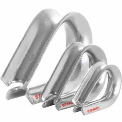 Seilwerk STANKE 5x Kausche Edelstahl Inox 3mm Drahtseilkauschen Rostfrei Seilöse Für Forstseil Stahlseil Naturseil