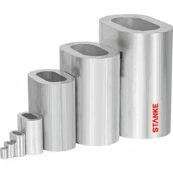 Seilwerk STANKE 5x Alu Pressklemme Größe 1 Seilklemme Drahtseilklemme Aluminium Presshülse