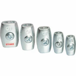 Seilwerk STANKE 5x Drahtseilklemme Eiform Größe 2 Für 2 Mm Drahtseile Aluminium Silumin Stahlseil Klemme