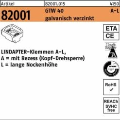 Lindapter Klemmen R 82001 GTW 40 LM 16 / 11,0 Galvanisch Verzinkt