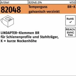 Lindapter Klemme R 82048 GTW 40 BR 16 / 6,0 Temperguss Galvanisch Verzinkt