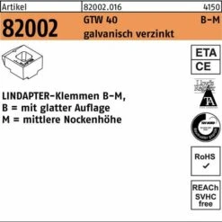 Lindapter Klemmen R 82002 GTW 40 MM 24 / 12,0 Galvanisch Verzinkt