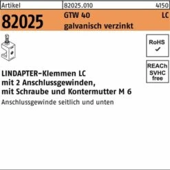Lindapter Klemme R 82024 GTW 40 LC M 8 Galvanisch Verzinkt