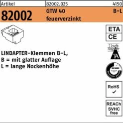 Lindapter Klemmen R 82002 GTW 40 LM 10 / 7,0 Feuerverzinkt