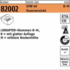 Lindapter Klemmen R 82002 GTW 40 MM 12 / 6,0 Feuerverzinkt