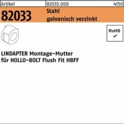 Lindapter Montagemutter R 82033 HBFF08 Stahl Galvanisch Verzinkt