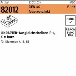 Lindapter Ausgleichscheibe R 82012 GTW 40 P1 M 20 / 10,0 Feuerverzinkt