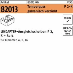 Lindapter Ausgleichscheibe R 82013 GTW 40 P2 M 16 / 16,0 Temperguss Galvanisch Verzinkt