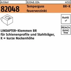 Lindapter Klemme R 82048 GTW 40 BR 20 / 7,0 Temperguss Feuerverzinkt