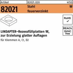 Lindapter Rezessfüllplatte R 82021 Form W W 10 / 5,5 Stahl Feuerverzinkt
