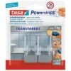 GLOBAL HEADQUARTERS - TESA SE Powerstrips Haken Transparent Chrom Selbstklebehaken Kunststoff -Seilwinden Sales 32040518 1