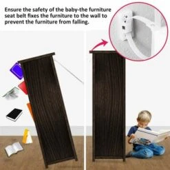 BEARSU 16PCS Anti-Tip-Möbel-Sicherheitsgurte, Möbel-Absturzsicherungsgerät, Nylon-Schrankgurte, Weißer Anti-Tip-Sicherheitswandgurt, Möbelwandhalterung Zum Schutz -Seilwinden Sales 32472379 4