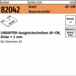 Lindapter Ausgleichsscheibe R 82042 AF M 20 CW Stahl Feuerverzinkt