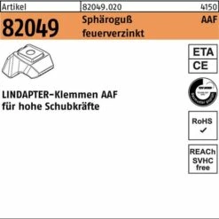 Lindapter Klemme R 82049 AAF M 12 Sphäroguß Feuerverzinkt