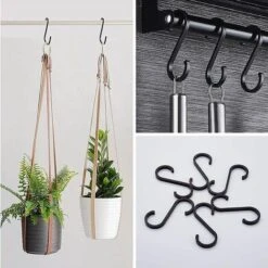 BRIDAY S-Haken, 20 Stück Aluminium S-Haken Hängehaken, Hängehaken Schwarz S-Haken Matte Finish Haken Für Küche, Schlafzimmer -Seilwinden Sales 33756161 5