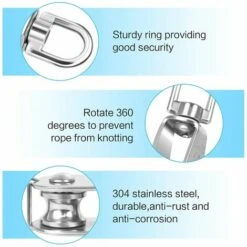 LITZEE 5-teilige Einzelwirbelrolle M15 Heavy Duty Edelstahl Einzelrolle Einzelblock Glatte 35KG Laderolle Zum Heben Von Seil Kabel Wäscheleine 10 LITZEE 5-teilige Einzelwirbelrolle M15 Heavy Duty Edelstahl Einzelrolle Einzelblock Glatte 35KG Laderolle Zum Heben Von Seil Kabel Wäscheleine -Seilwinden Sales 34910687 4