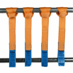 TRUTZHOLM® / BAUMARKTPLUS 4 Gurtschlaufen Doppelschlaufe Spanngurt Für Motorrad Motorradspanngurt TWISTED ORANGE