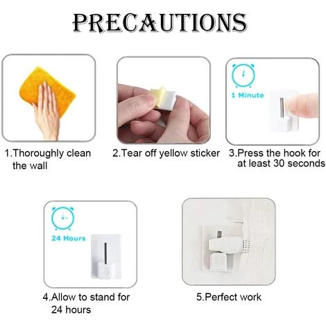 BETTERLIFE 20 Stücke Vorhänge Klebstoffhaken Für Stabvorhang Haken Aufkleber Hängende Vorhang Ohne Bohrung Für Vorhangbalkon Badezimmer Küche 4 BETTERLIFE 20 Stücke Vorhänge Klebstoffhaken Für Stabvorhang Haken Aufkleber Hängende Vorhang Ohne Bohrung Für Vorhangbalkon Badezimmer Küche – Bild 2