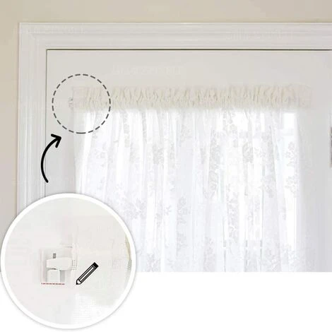 BETTERLIFE 20 Stücke Vorhänge Klebstoffhaken Für Stabvorhang Haken Aufkleber Hängende Vorhang Ohne Bohrung Für Vorhangbalkon Badezimmer Küche 6 BETTERLIFE 20 Stücke Vorhänge Klebstoffhaken Für Stabvorhang Haken Aufkleber Hängende Vorhang Ohne Bohrung Für Vorhangbalkon Badezimmer Küche – Bild 4