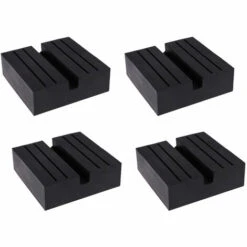 HAPPYSHOPPING Jack Rubber Pad 4er Pack Universal Car Square Schwarz Anti-Rutsch-Schienenadapter Jack Guard Pad Adapter Fahrzeugreparaturwerkzeug Für Autohebebühne,4 PACKUNG