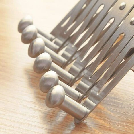 BETTERLIFE Edelstahl Türhaken Türmantel Für Türklapper Teleskop-Türhaken Mit 6 Haken Für Wohnzimmer Badezimmer Schlafzimmer Kleiderschrank (Silber) 4 BETTERLIFE Edelstahl Türhaken Türmantel Für Türklapper Teleskop-Türhaken Mit 6 Haken Für Wohnzimmer Badezimmer Schlafzimmer Kleiderschrank (Silber) – Bild 2