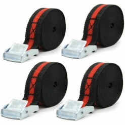 HAPPYSHOPPING 4 Stück 8 FT Porable Heavy Duty Tie Down Cargo Strap Gepäck Zurrgurt Starker Ratschengurt,AP3258-Z