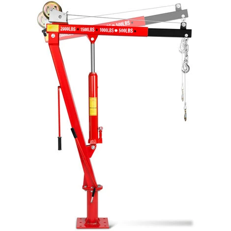 EBERTH 900 Kg Hydraulischer Pick-Up Kran (Lasthaken, Kette, Hubhöhe 1900 Mm, 360° Schwenkfunktion, Seilwinde, Zusammenklappbar) Ladekran Hebekran Schwenkkran 4 EBERTH 900 Kg Hydraulischer Pick-Up Kran (Lasthaken, Kette, Hubhöhe 1900 Mm, 360° Schwenkfunktion, Seilwinde, Zusammenklappbar) Ladekran Hebekran Schwenkkran – Bild 2