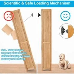 BRIDAY Möbelgurte Babysichere Sicherheit, Metall-Wandanker Anti-Kipp-Kit Sichere 400lb Fallende Möbel Einstellbar Schützen Kinder Haustier-Sicherheitsgurte Erdbebensicher 4er Pack Mit 4 Eckenschutz -Seilwinden Sales 39925677 3